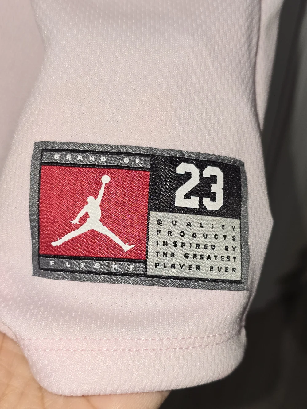 Jordan Pink and Black '23' Sleeveless Kids Dress
